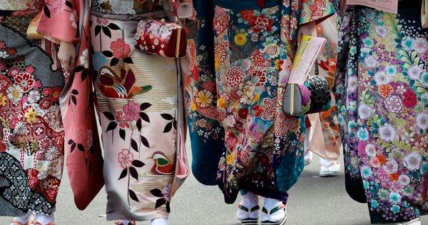 Foto: El kimono, pura explosión primaveral. (Reuters)