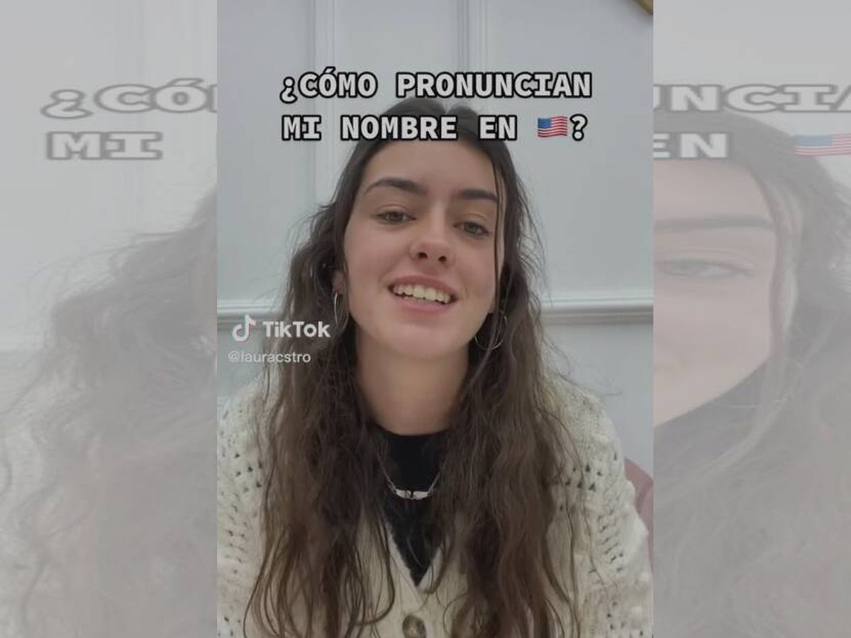 Foto: Los compañeros estadounidenses de esta estudiante gallega no saben pronunciar su nombre (TikTok/@lauracstro)