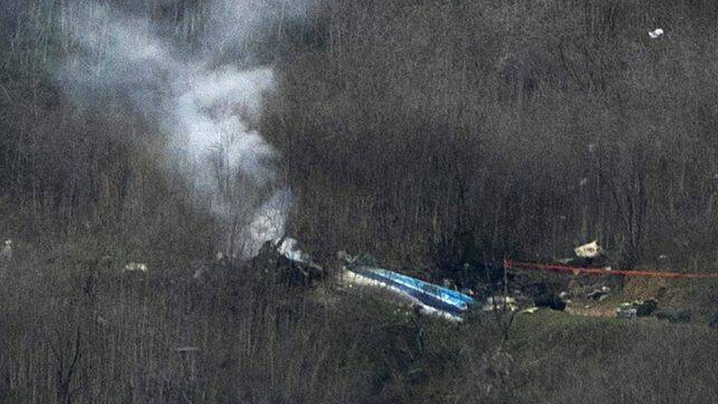  Una imagen del accidente de helicóptero. (Getty/David McNew)