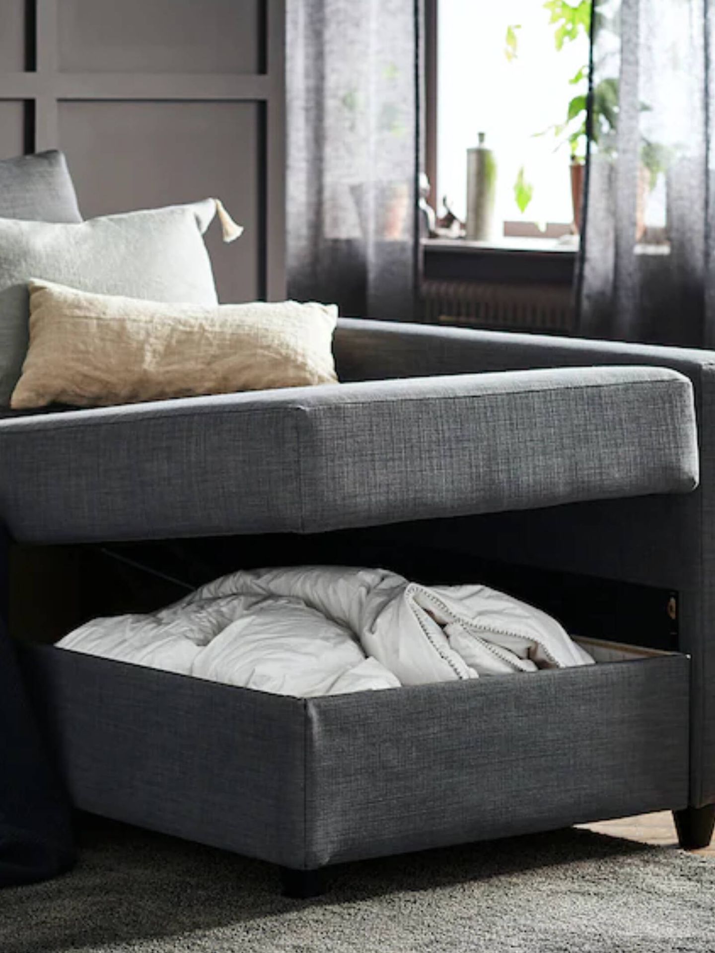 Sofá de Ikea para casas pequeñas, pero ordenadas. (Cortesía/Ikea)