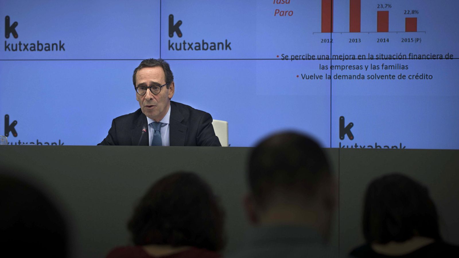 Foto: Varios directivos de Kutxabank, presidida por Gregorio Villalabeitia, tendrán que sentarse en el banquillo. (EFE)