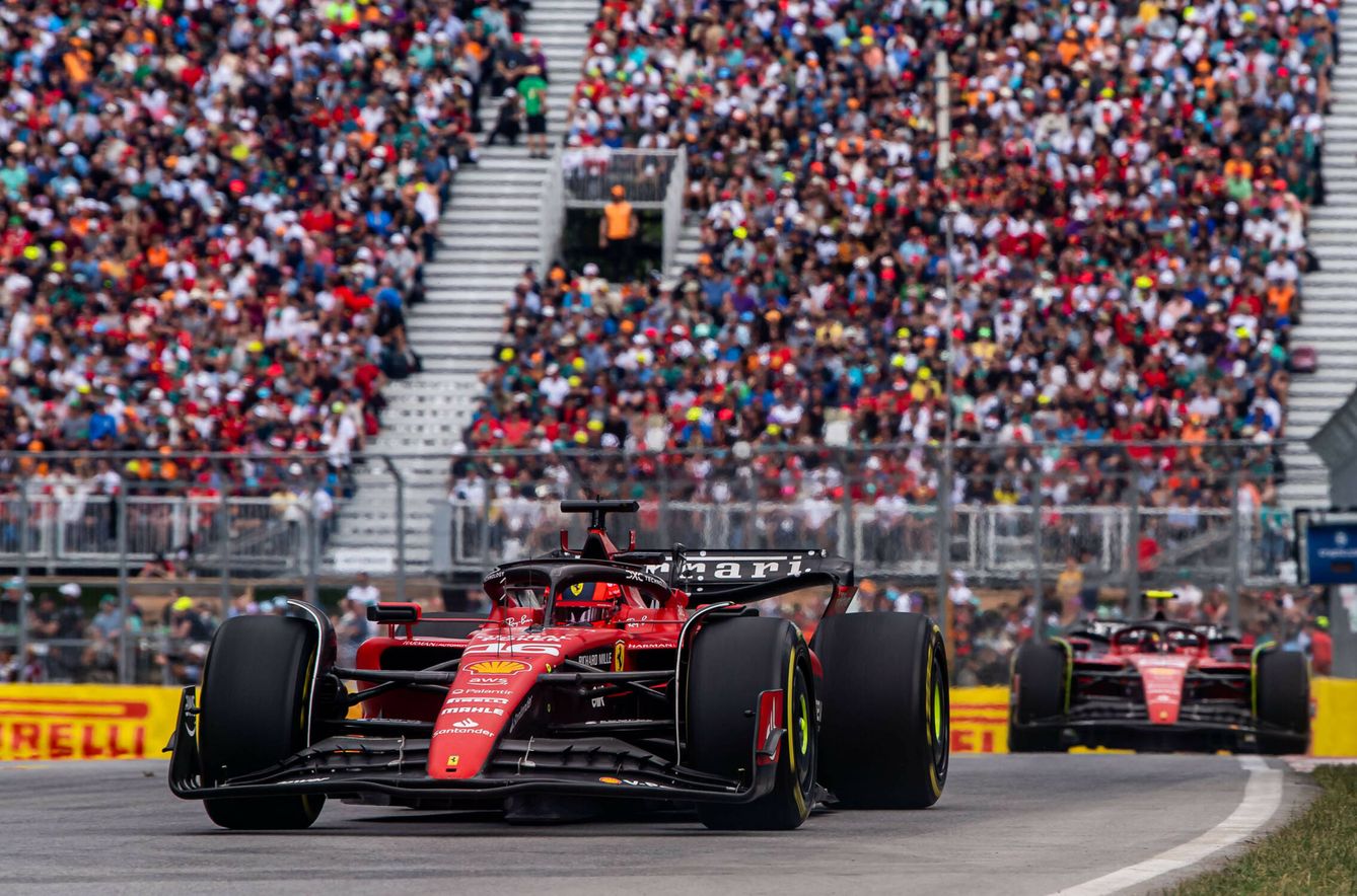 Leclerc tuvo en todo momento a su espalda a Sainz en carrera. (Ferrari)