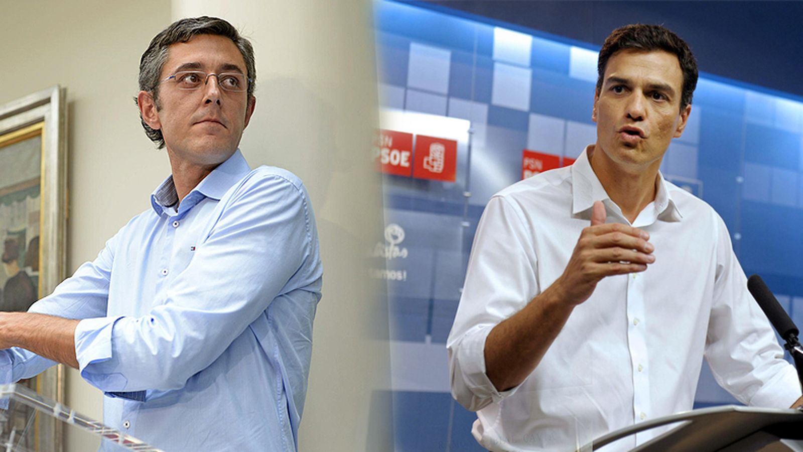 Foto: El diputado Eduardo Madina y Pedro Sánchez, secretario general del PSOE y candidato a la Presidencia del Gobierno. (EC)