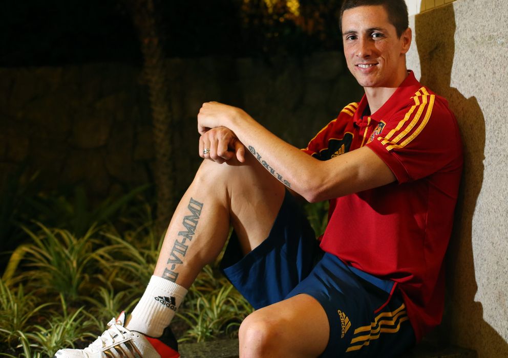 Foto: Fernando Torres, en una convocatoria con la selección española.
