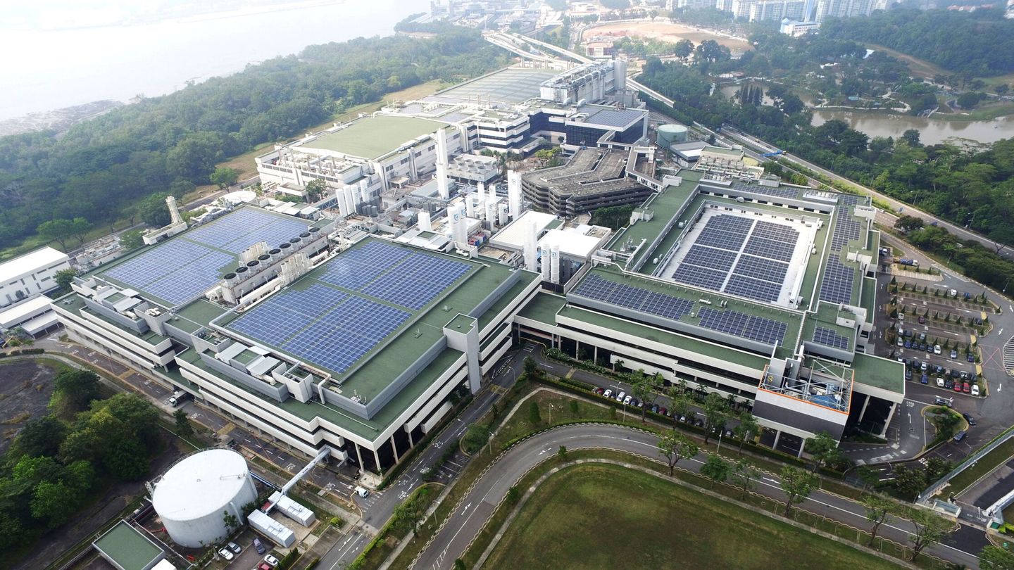 Vista de la planta de Gfs en Singapur. (EFE)