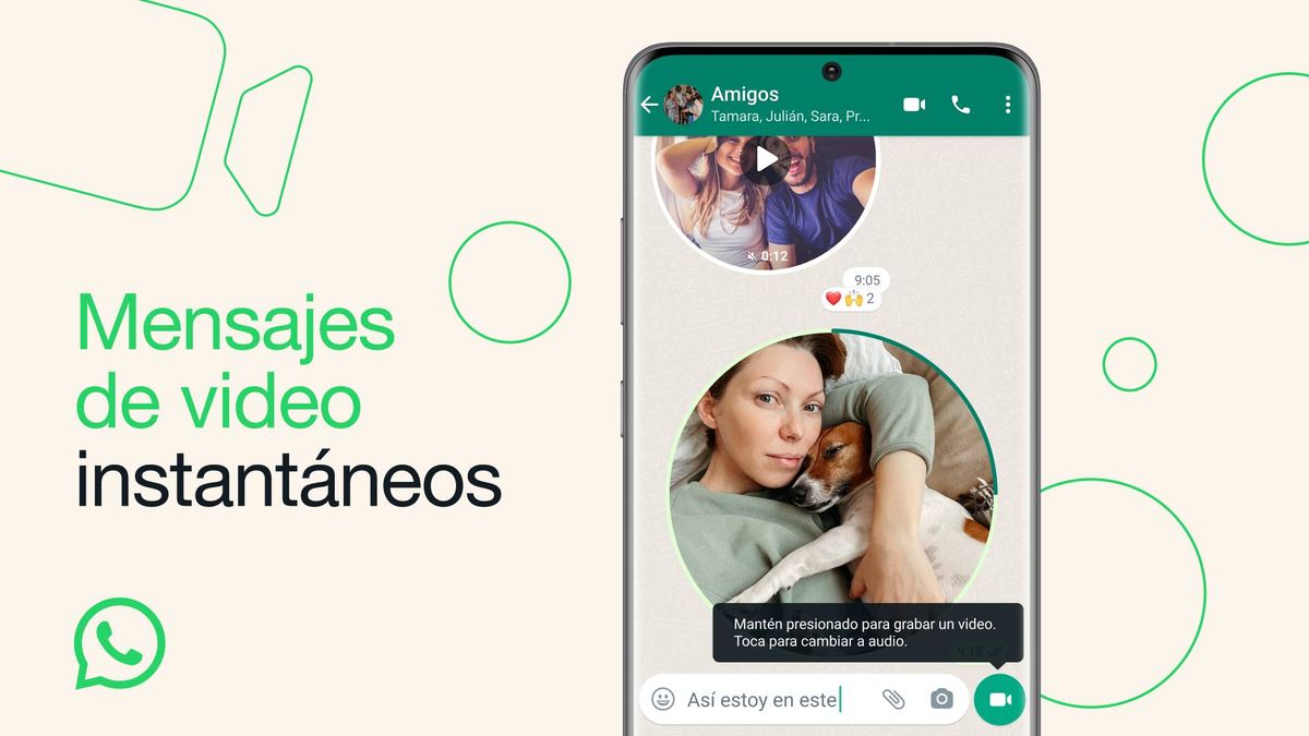 WhatsApp lanza los vídeos instantáneos: cómo utilizar los nuevos mensajes y cuánto pueden durar