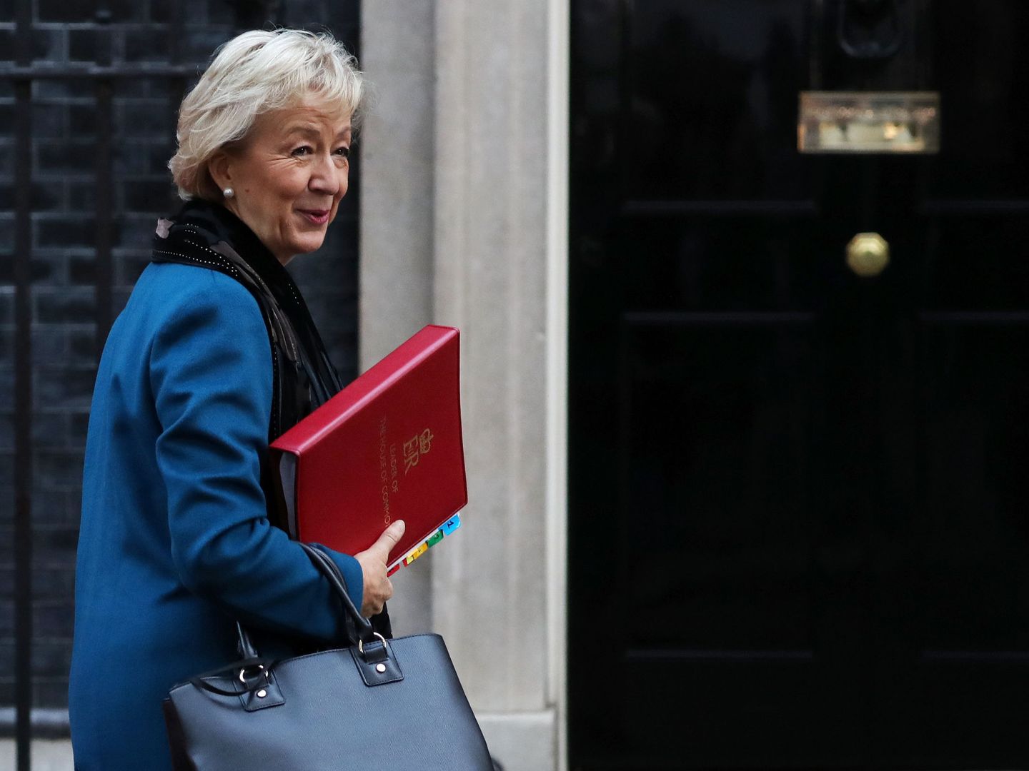Andrea Leadsom llega a Downing Street, el 13 de noviembre de 2018. (Reuters)