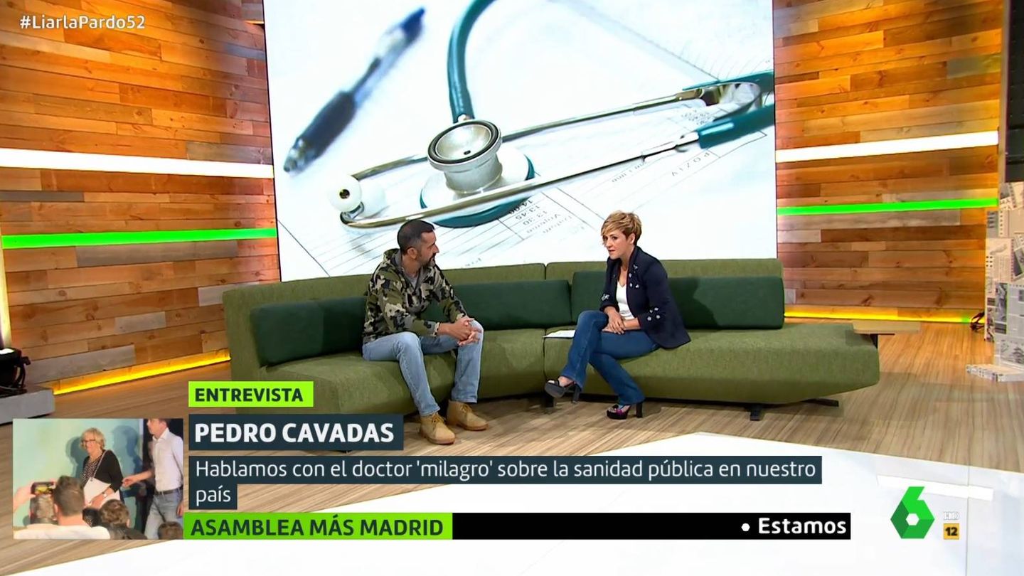 Pedro Cavadas y Cristina Pardo, en La Sexta. (Atresmedia).