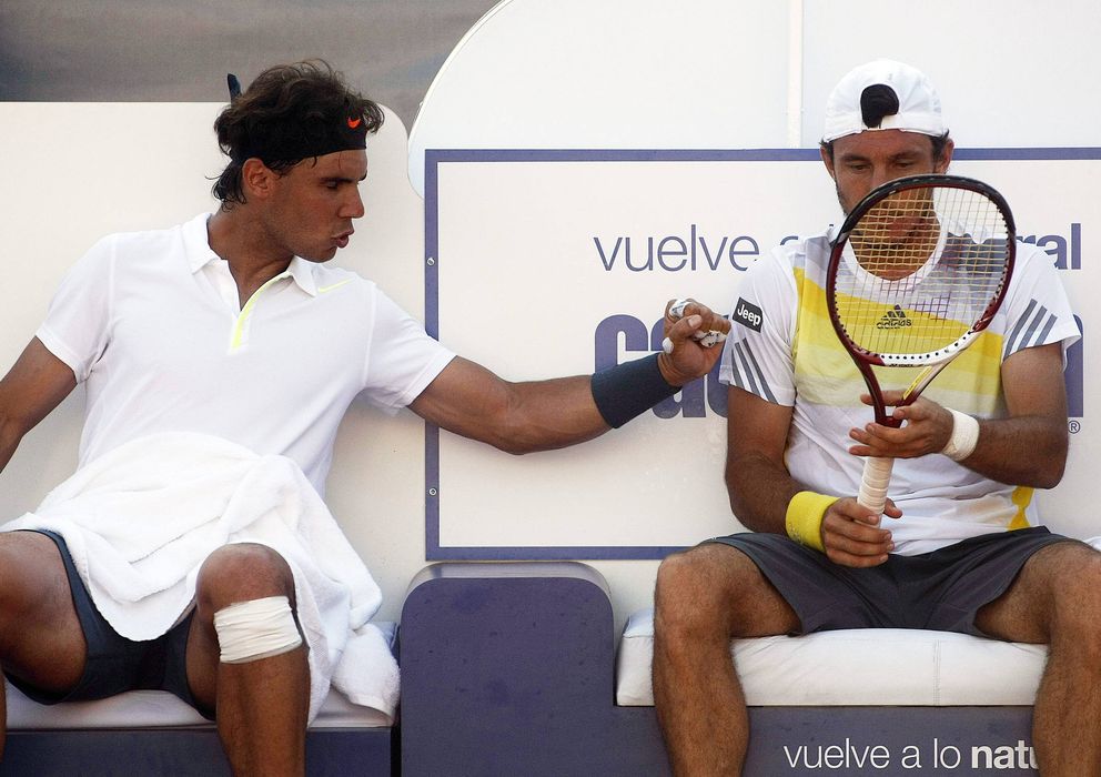 Foto: Rafa Nadal y Juan Mónaco, campeones de dobles en Doha.