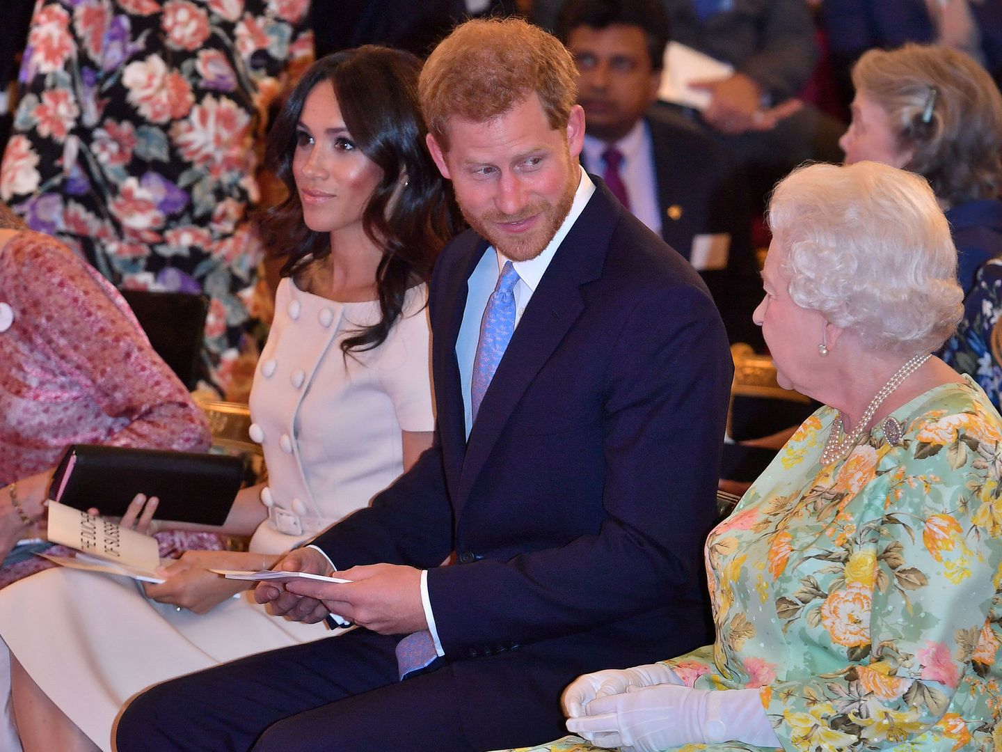 Los duques de Sussex con la reina Isabel, en una imagen de archivo. (Reuters)