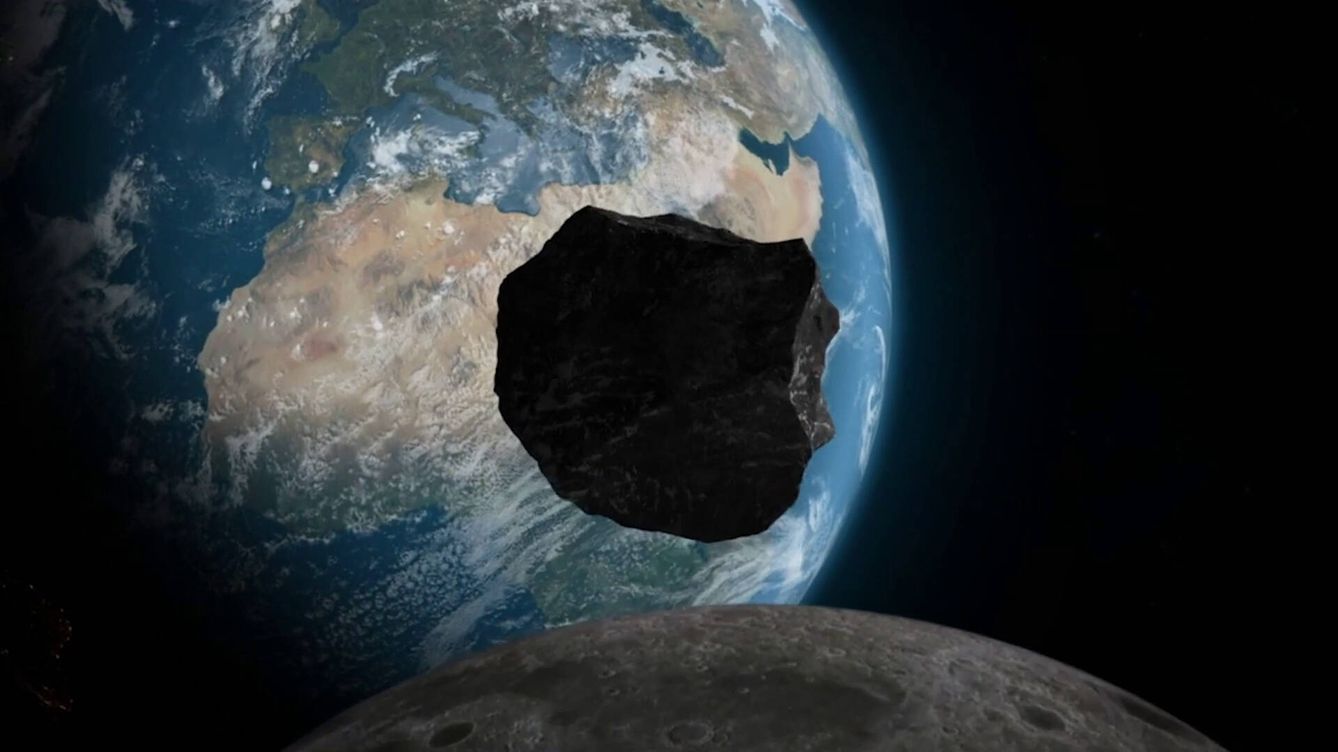 Foto: Simulación de la Nasa del impacto de un asteroide contra la Tierra. (NASA)