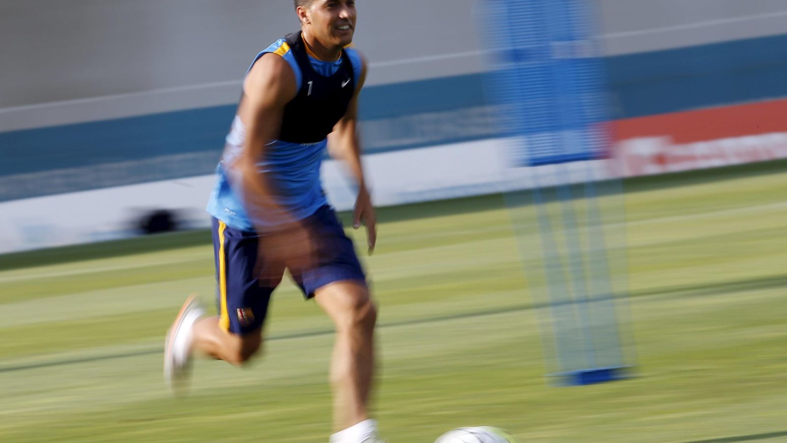 Foto: Pedro en un entrenamiento con el Barcelona (Reuters).