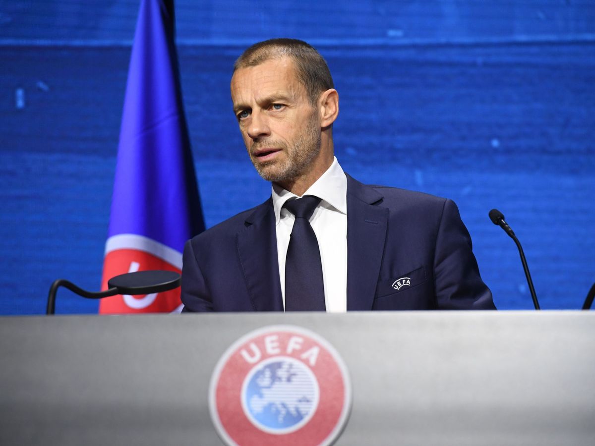 Foto: El presidente de la UEFA, Aleksander Ceferin, durante un acto oficial. (EFE)