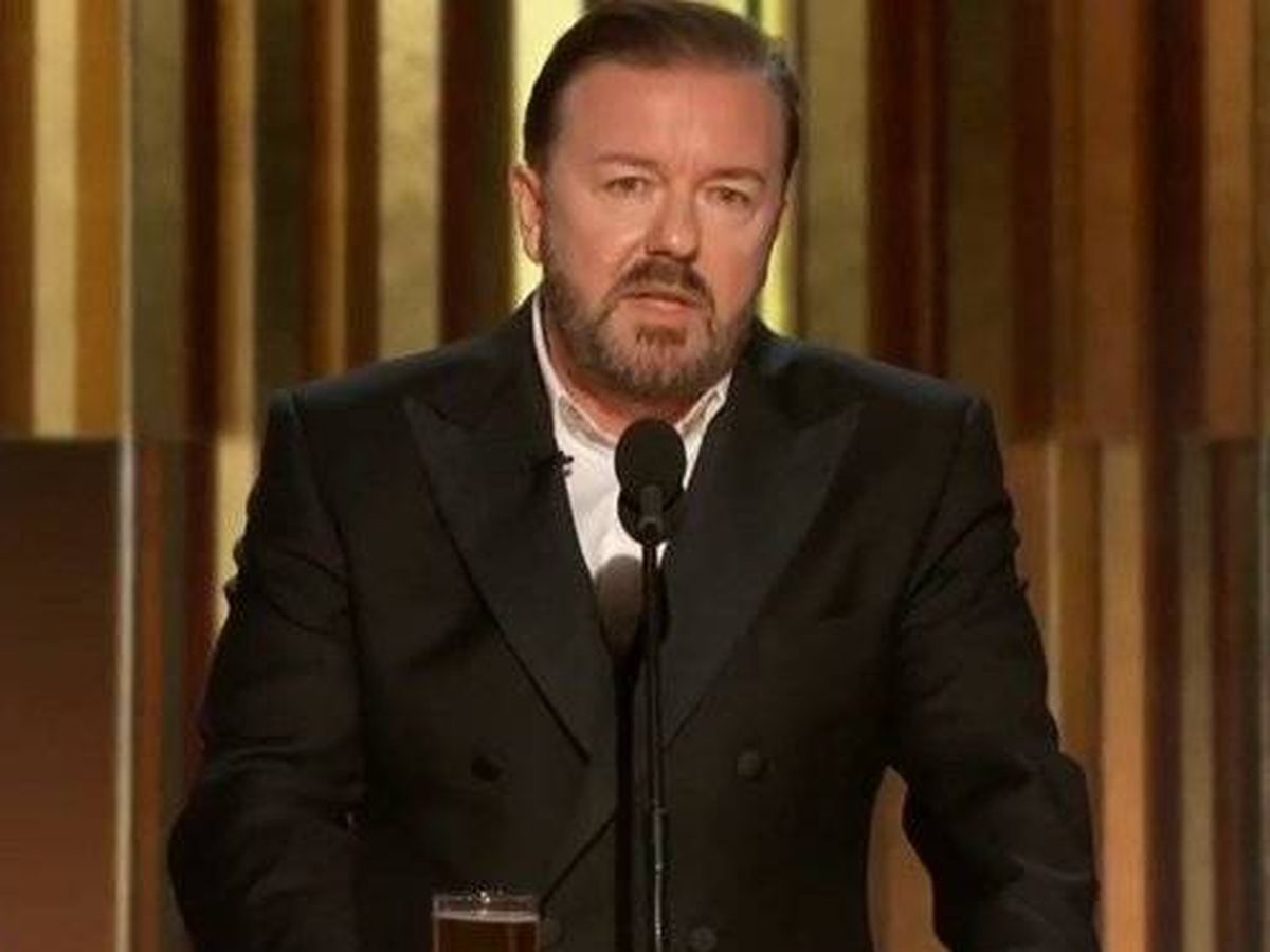 Foto: Ricky Gervais, en los Globos de Oro 2020. (NBC)