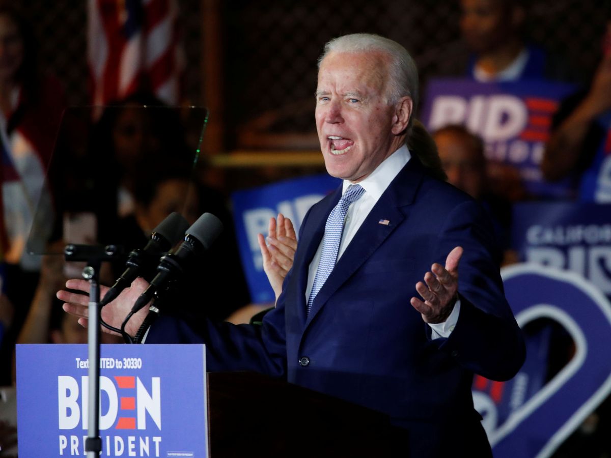 Foto: Joe Biden en Los Angeles, California, EEUU, esta noche (Reuters)