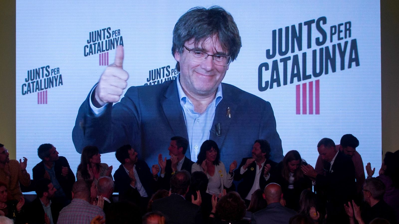 Foto: El expresidente de la Generalitat y cabeza de lista a las elecciones europeas por JxCAT Carles Puigdemont. (EFE) 