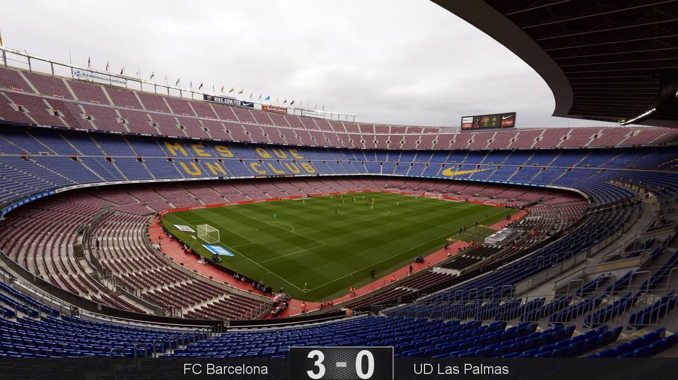 Foto: Así lucía el Camp Nou durante el FC Barcelona-Las Palmas. (EFE)