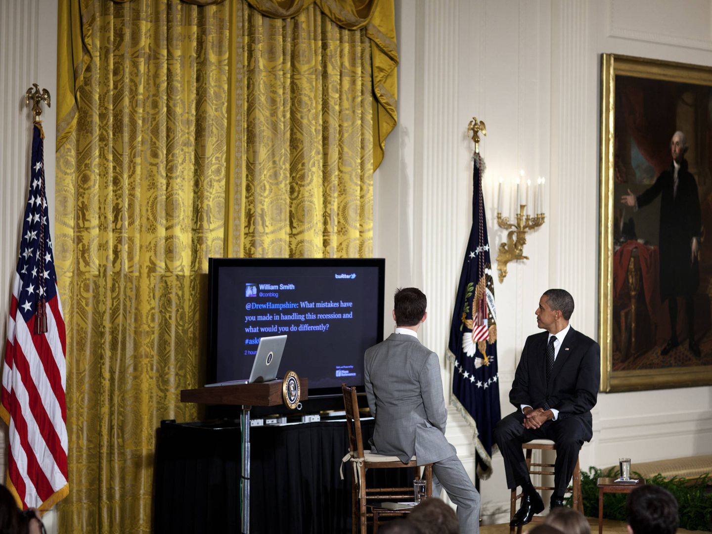Jack, con Obama en la Casa Blanca. (Getty)