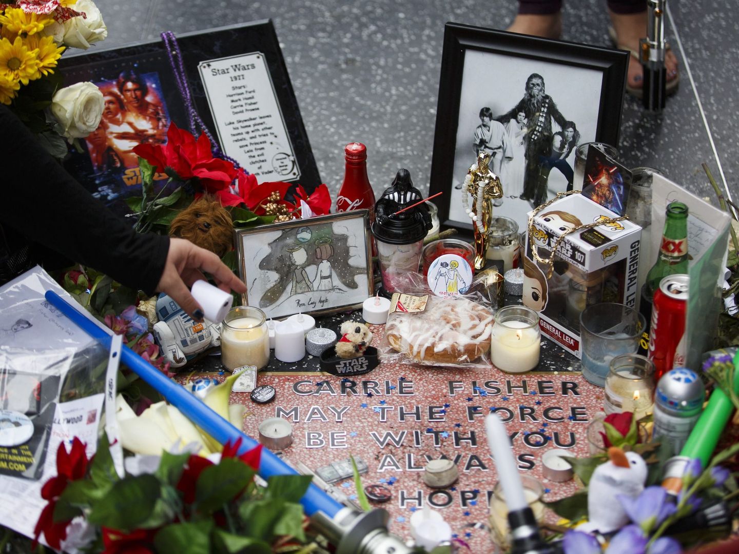 Homenaje a Carrie Fisher en Los Angeles | Foto: Reuters