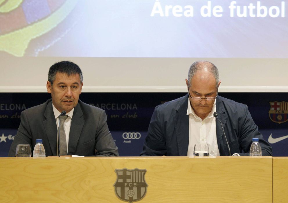 Foto: Josep María Bartomeu y Andoni Zubizarreta, durante una rueda de prensa (EFE)