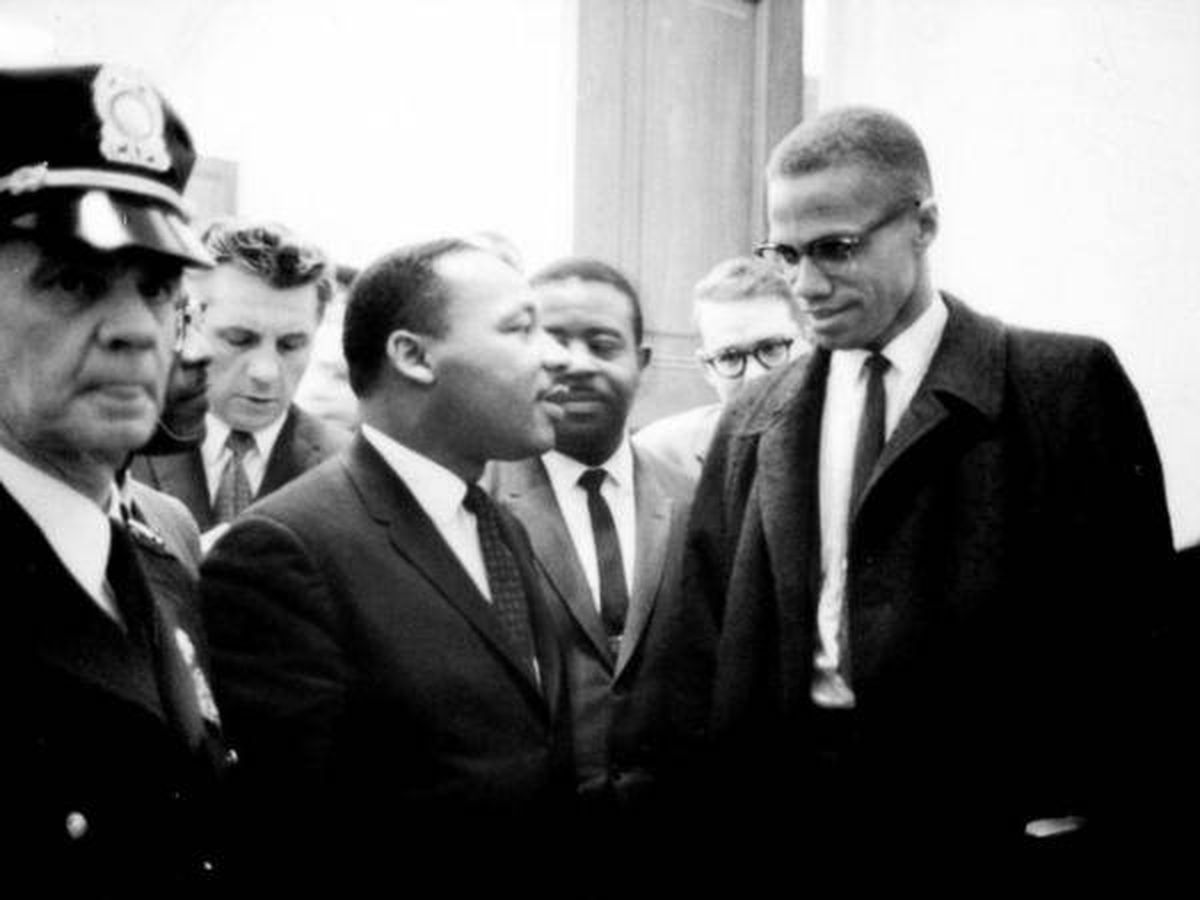 Foto: Imagen de archivo de Martin Luther King y Malcolm X.