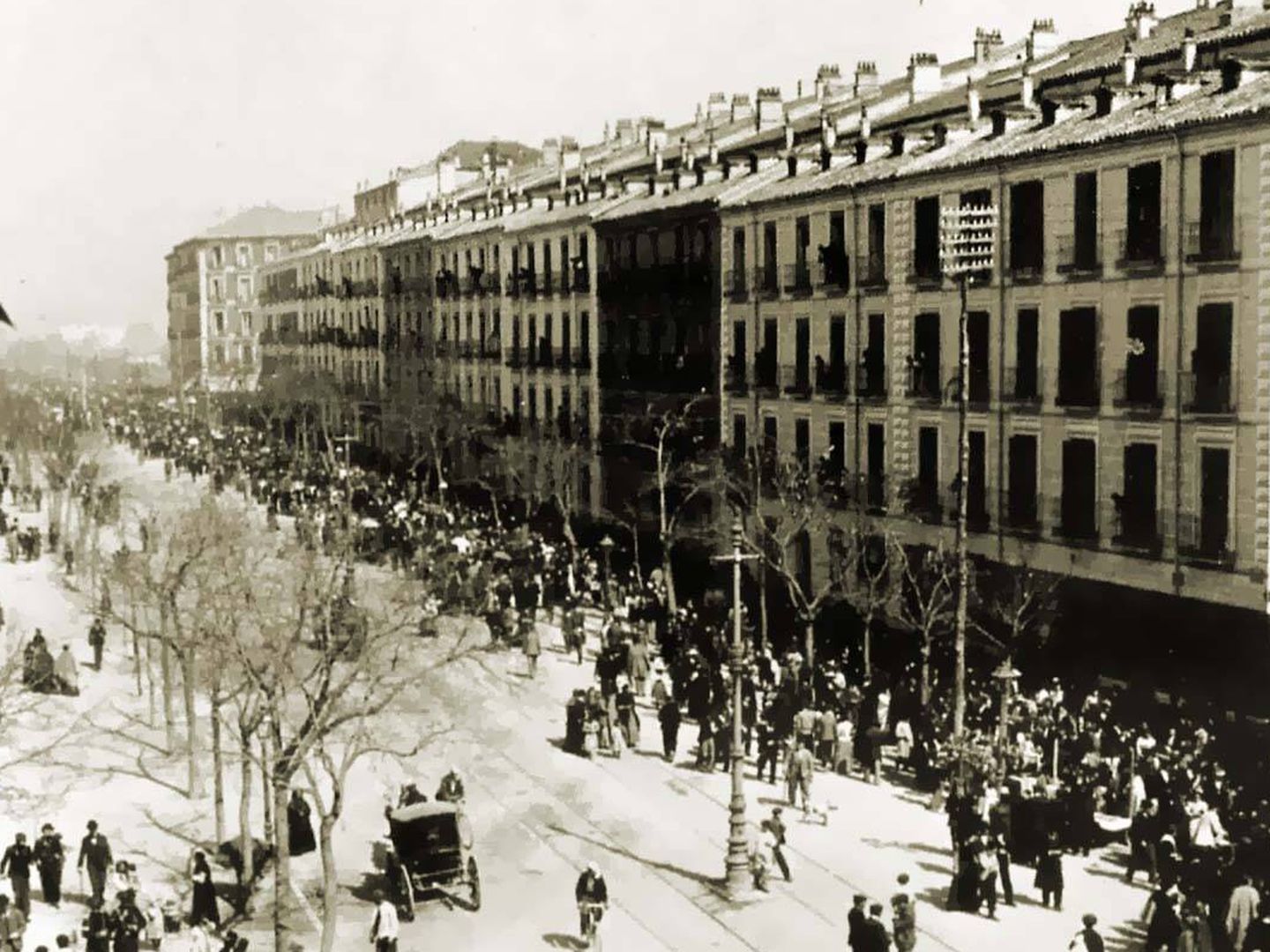 Aspecto del barrio de Pozas a comienzos del XX.