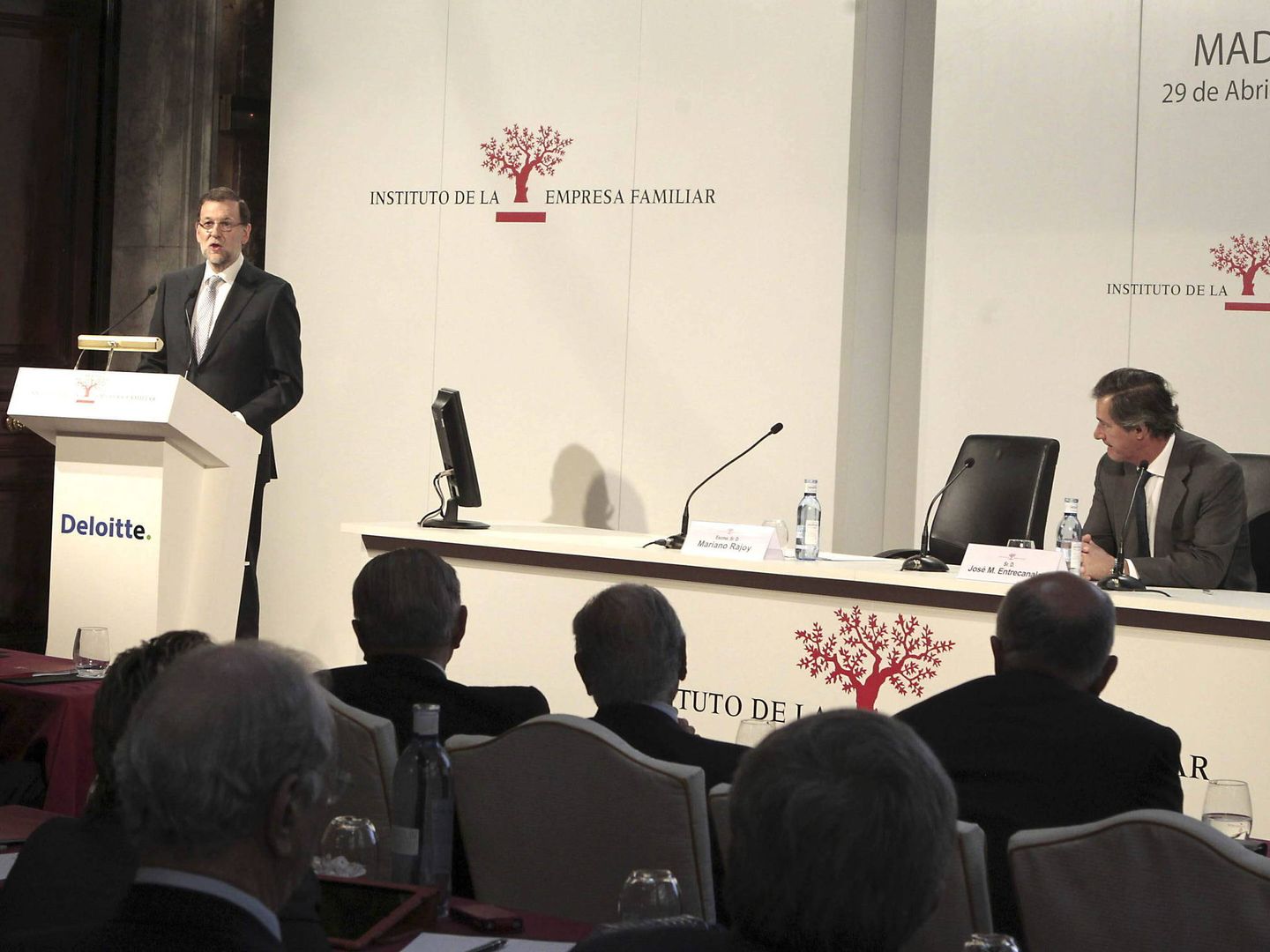 Rajoy clausuró la Asamblea Anual del Instituto de la Empresa Familiar. (EFE)
