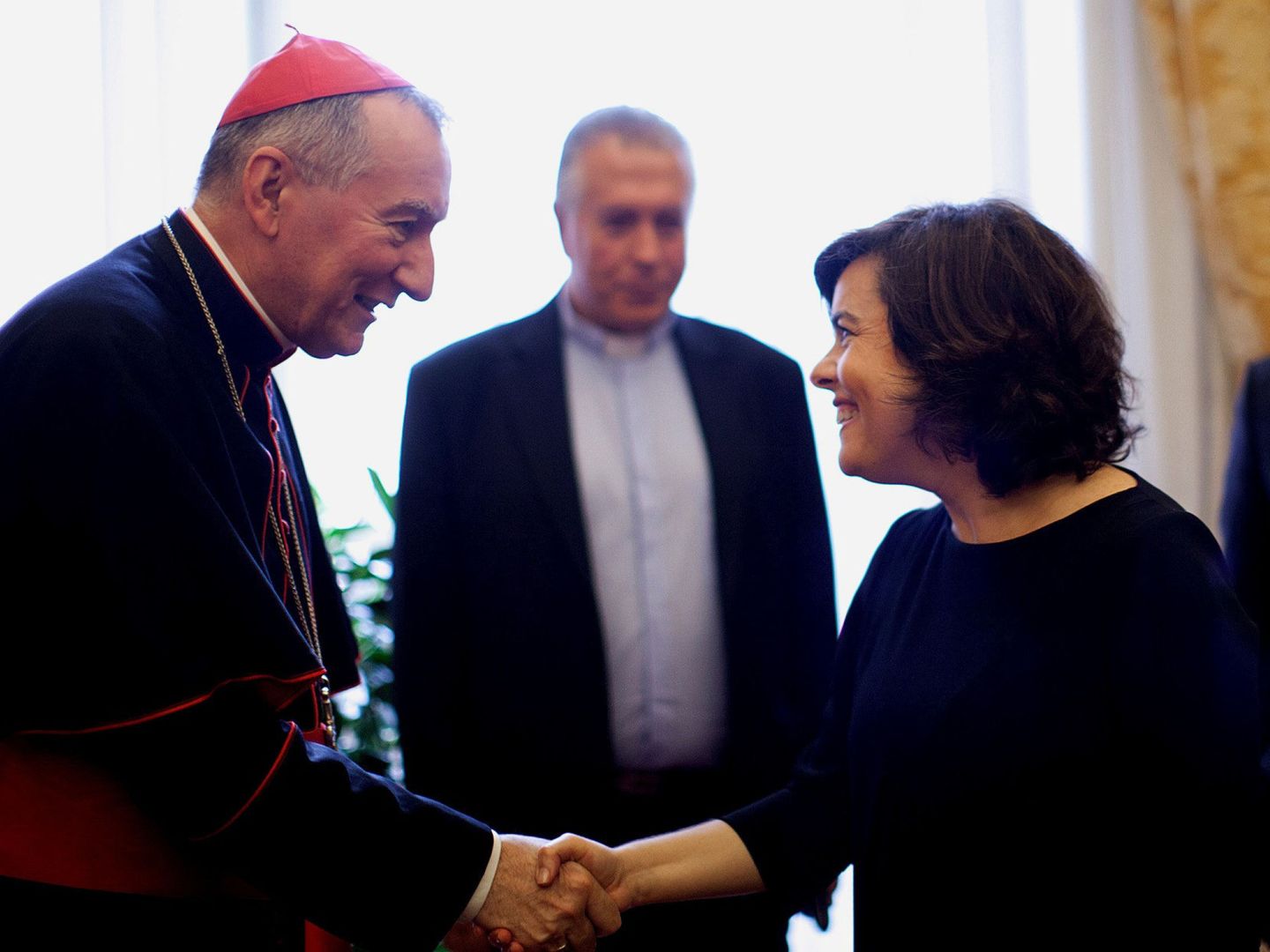 Visita de Soraya Sáenz de Santamaría al Vaticano. (EFE)