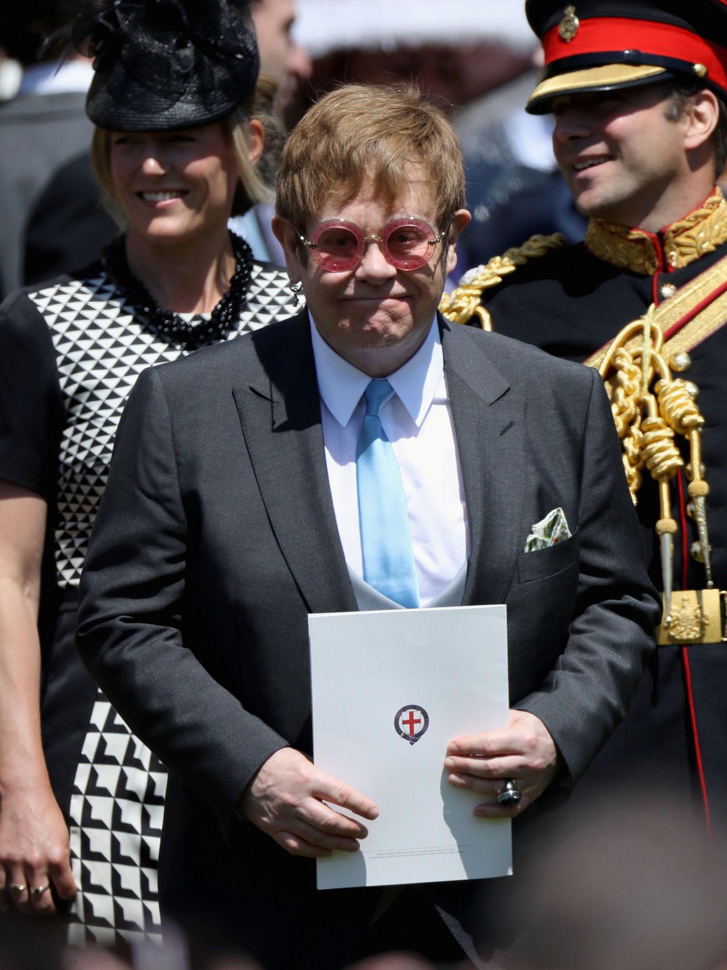 El cantante británico, en la boda de los duques de Sussex. (Reuters/Pool/Chris Jackson)