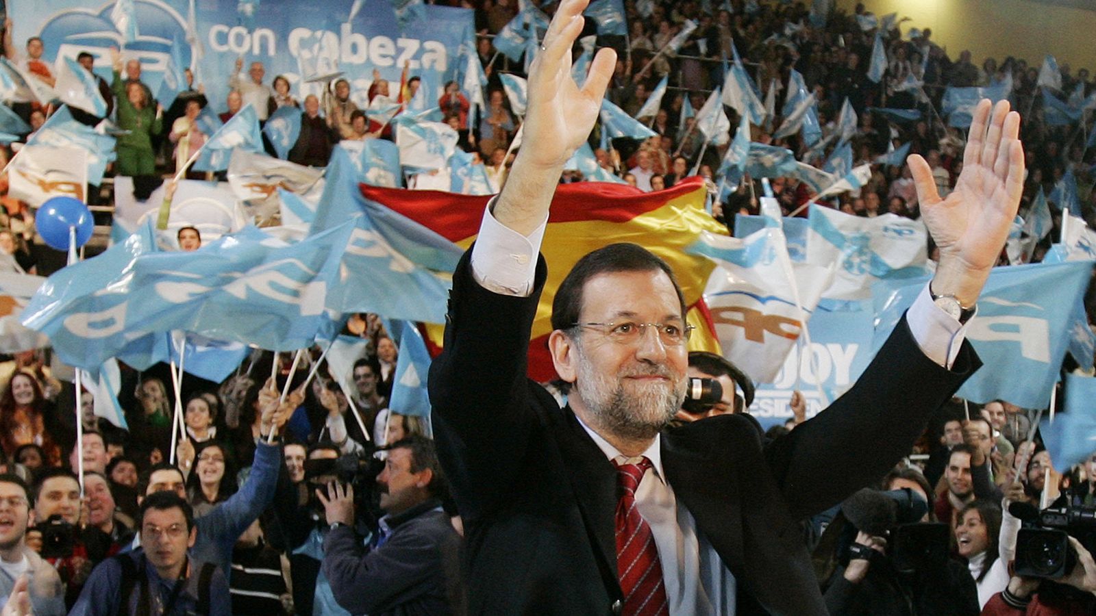 Foto: Mariano Rajy en un acto de campaña para las elecciones de 2008. (Reuters)