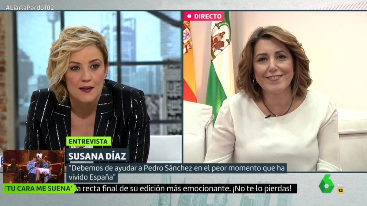 Cristina Pardo hace sudar a Susana Díaz con este comentario sobre Pedro Sánchez