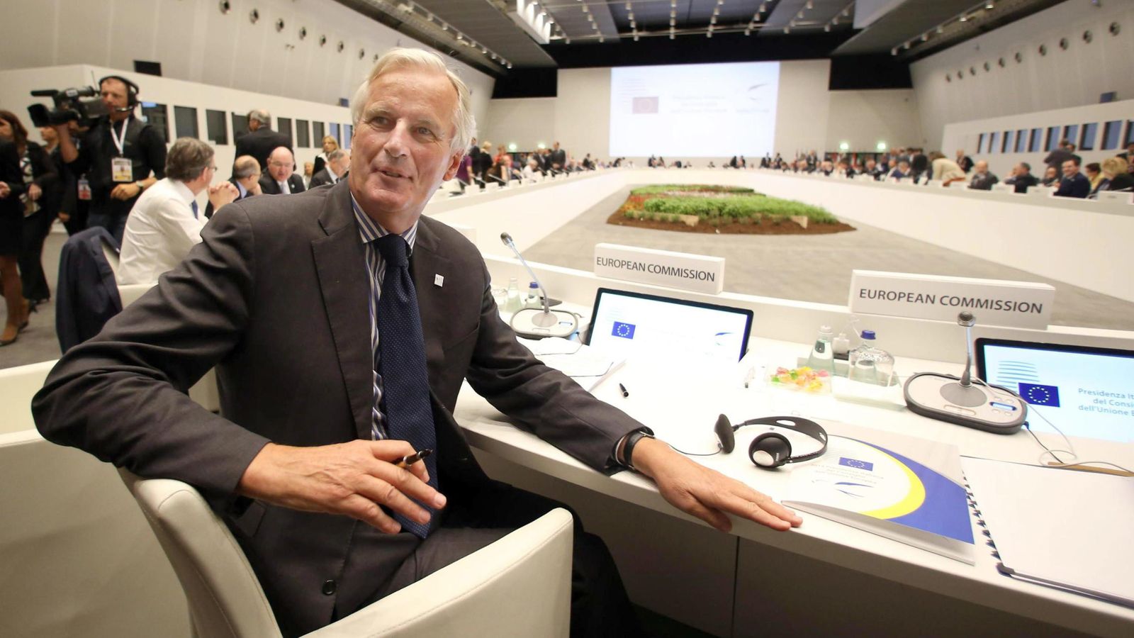 Foto: Michel Barnier, en su época como Comisario de la UE para Mercados y Servicios Interiores, en septiembre de 2014 (EFE)