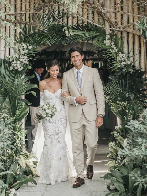 Ana Boyer y Fernando Verdasco el día de su boda. (Instagram/@serafin_castillo)
