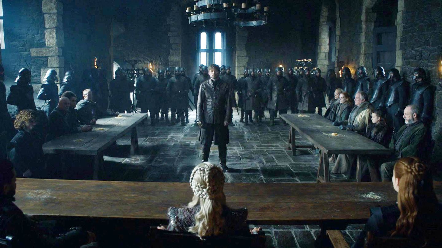 Jaime Lannister, frente a Daenerys Targaryen. (HBO)