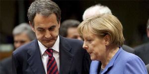 Merkel exigirá en privado más disciplina a Zapatero pero le apoyará en público