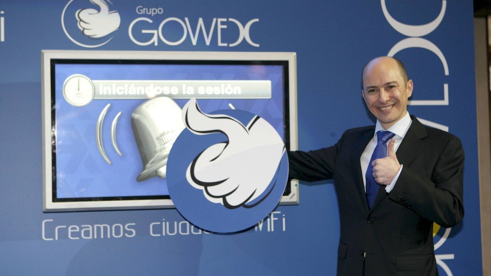 Foto: El expresidente y exconsejero delegado de Gowex, Jenaro García, en el acto de salida a bolsa de la compañía en marzo de 2010. (EFE)