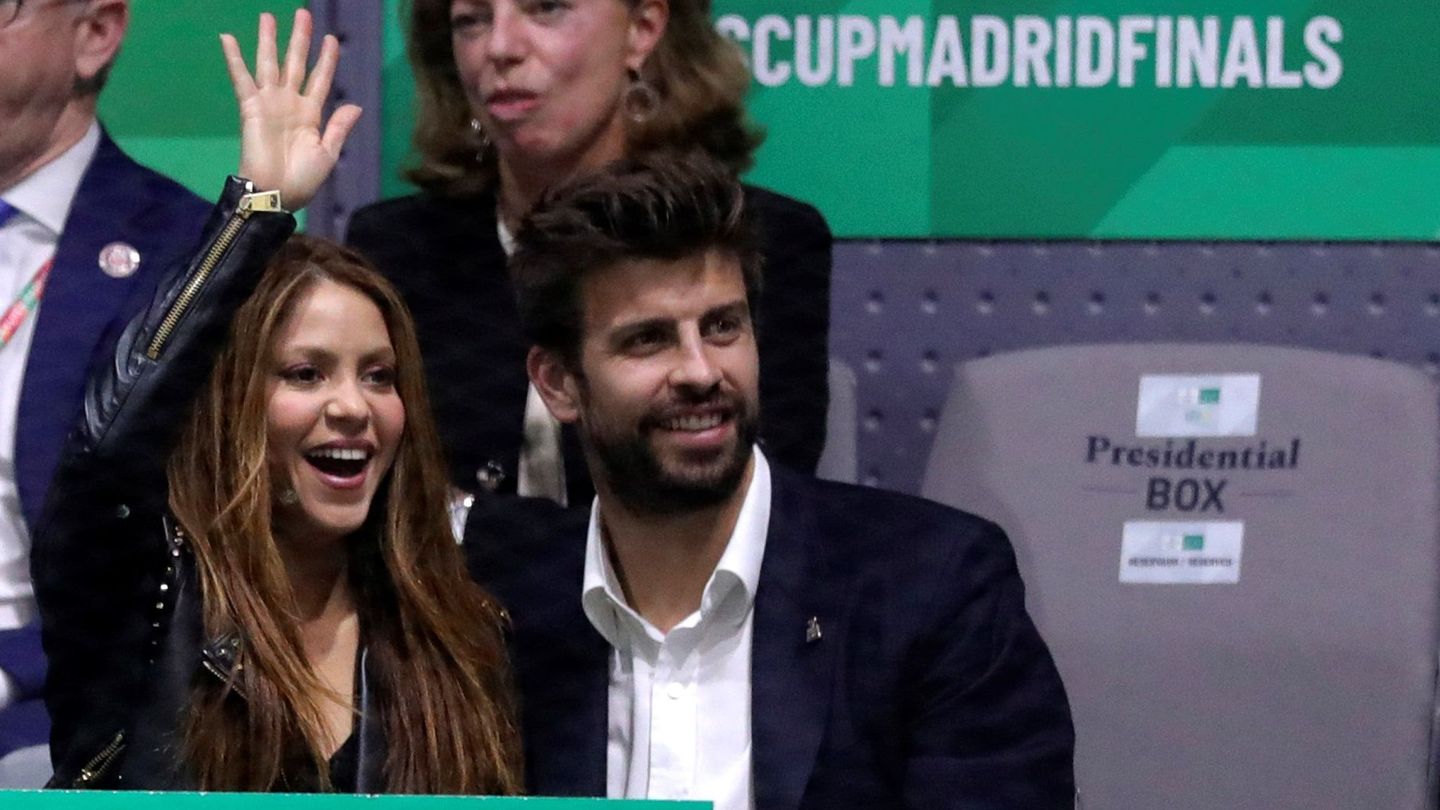 Shakira y Gerard Piqué, en la Copa Davis. (EFE/Juanjo Martín)