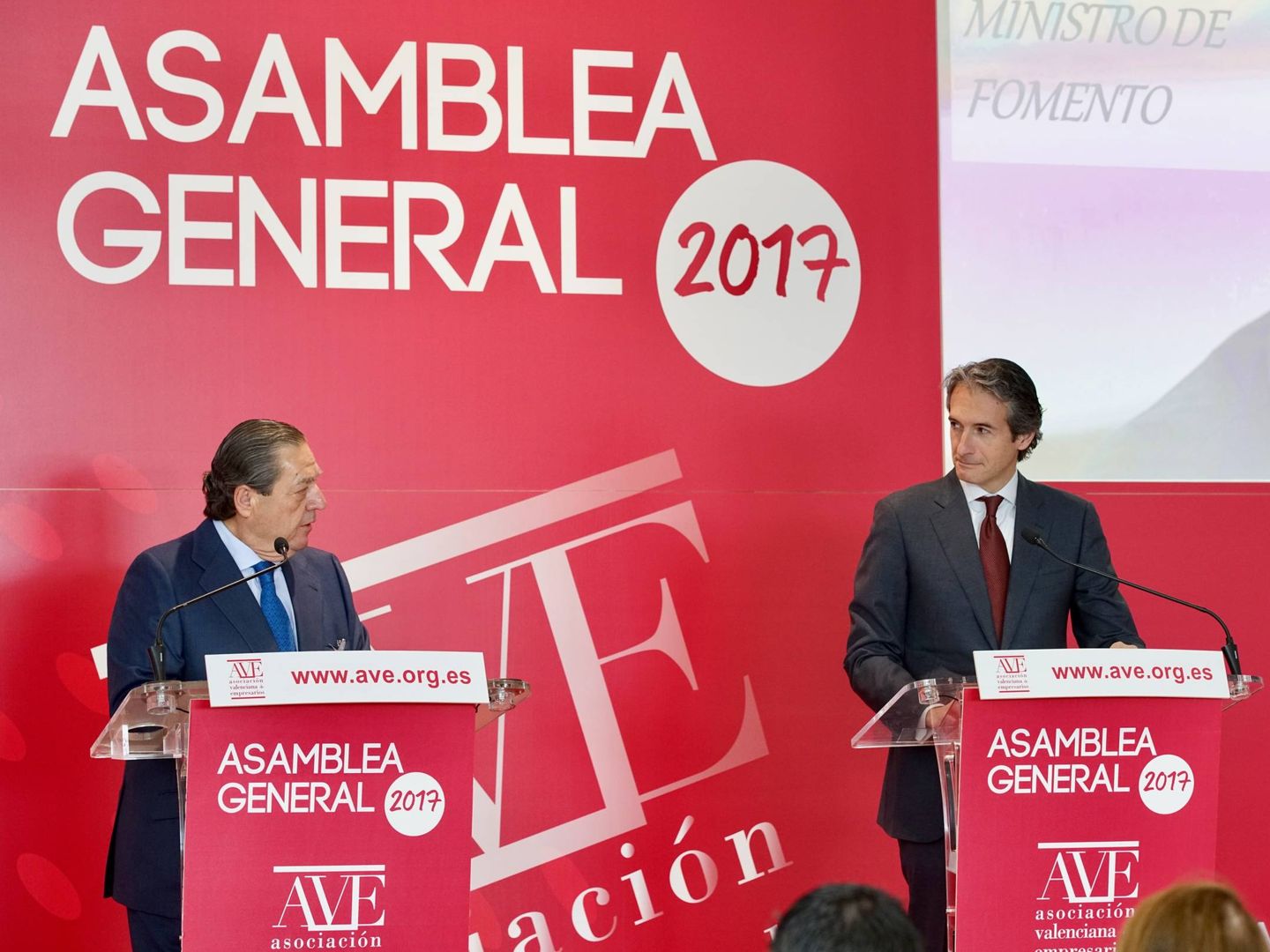 El naviero Vicente Boluda y De la Serna, en la asamblea de la Asociación Valenciana de Empresarios.