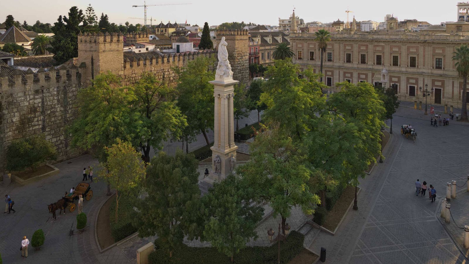 Vista de la Inmaculada Concepción junto al Alcázar de Sevilla. (Junta de Andalucía)