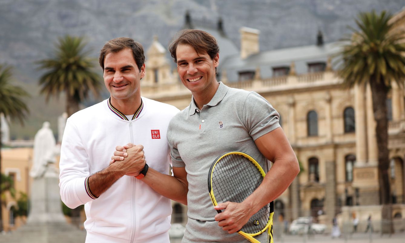 Federer y Nadal, este domingo en Sudáfrica (Reuters)
