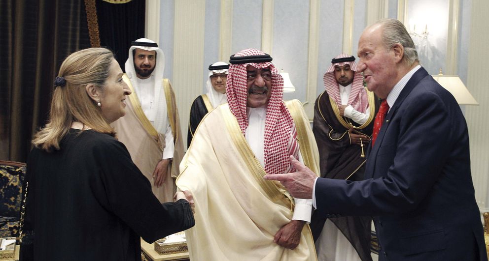 El Rey Juan Carlos durante su visita a Arabia Saudí (Efe).