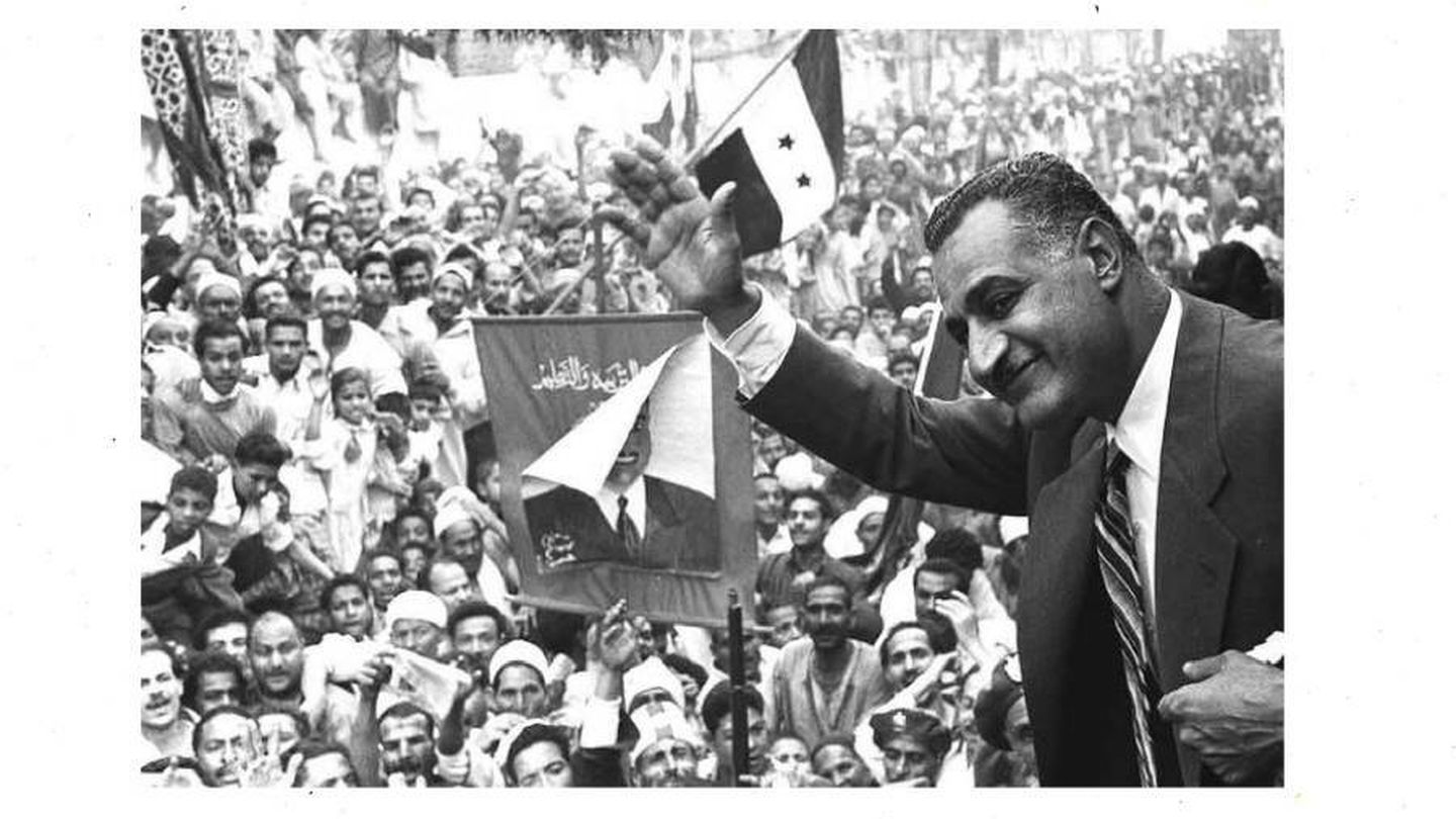 Nasser en la ciudad egipcia de Mansoura.