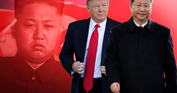 Foto: Los presidentes Donald Trump y Xi Jinping y la figura cuya sombra planeará sobre el encuentro, el norcoreano Kim Jong-Un. (Montaje: C. Castellón)