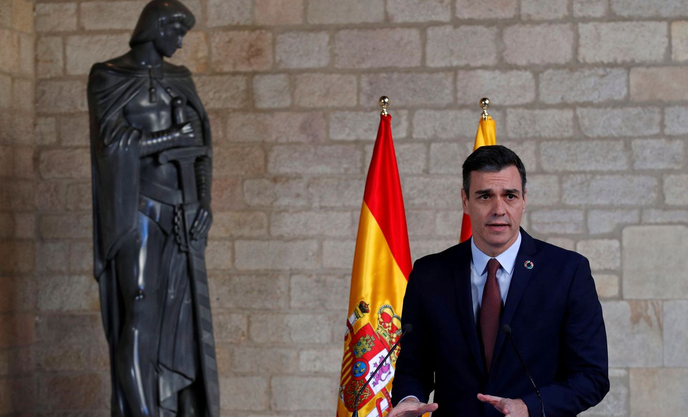 Sánchez durante su intervención (Reuters)