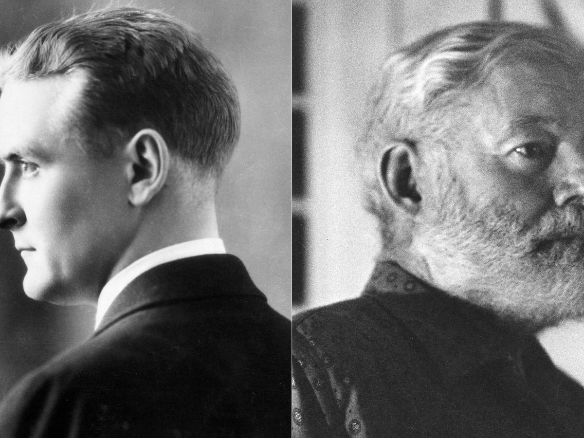 Foto: Scott Fitzgerald y Hemingway.