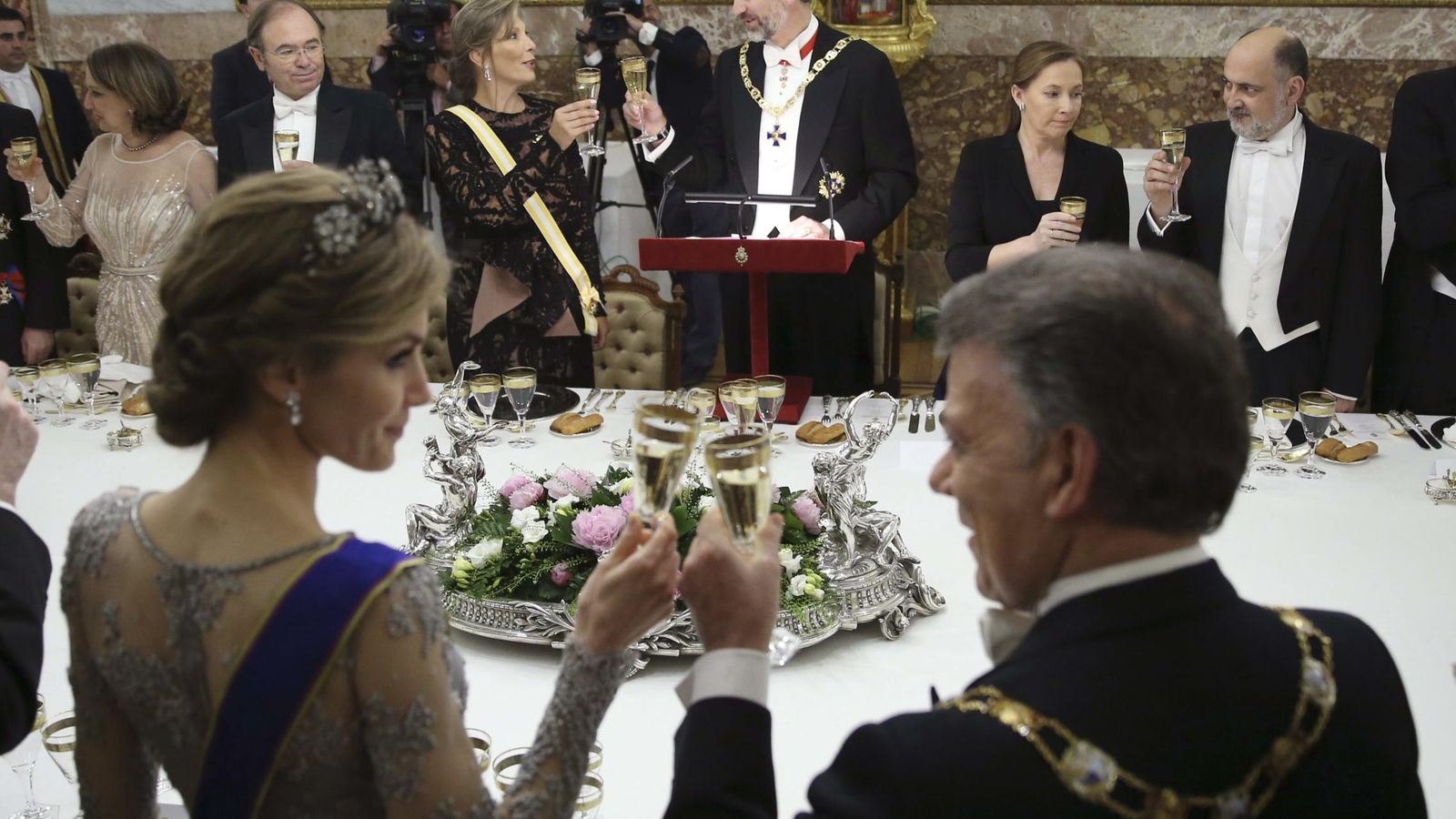 Foto: Cena de gala el pasado lunes en el Palacio Real (EFE)
