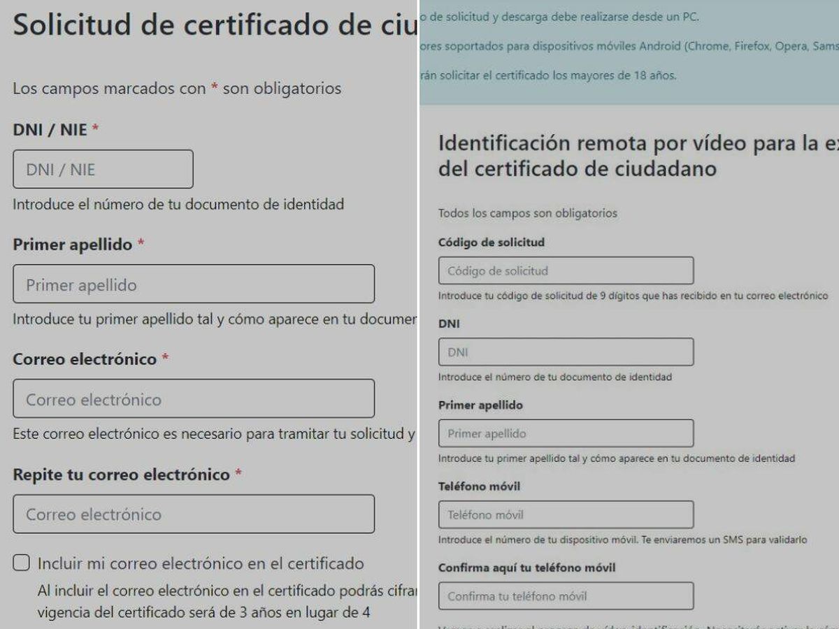 Foto: Cómo solicitar el certificado digital 'online' y desde el móvil: descárgalo siguiendo estos pasos (FNMT)