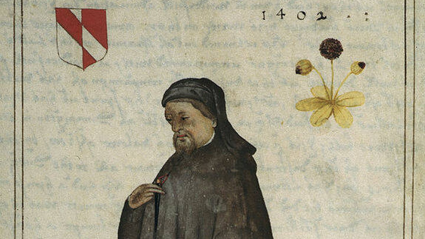 Retraro coloreado de Geoffrey Chaucer. Fuente: The British Library vía Wikipedia