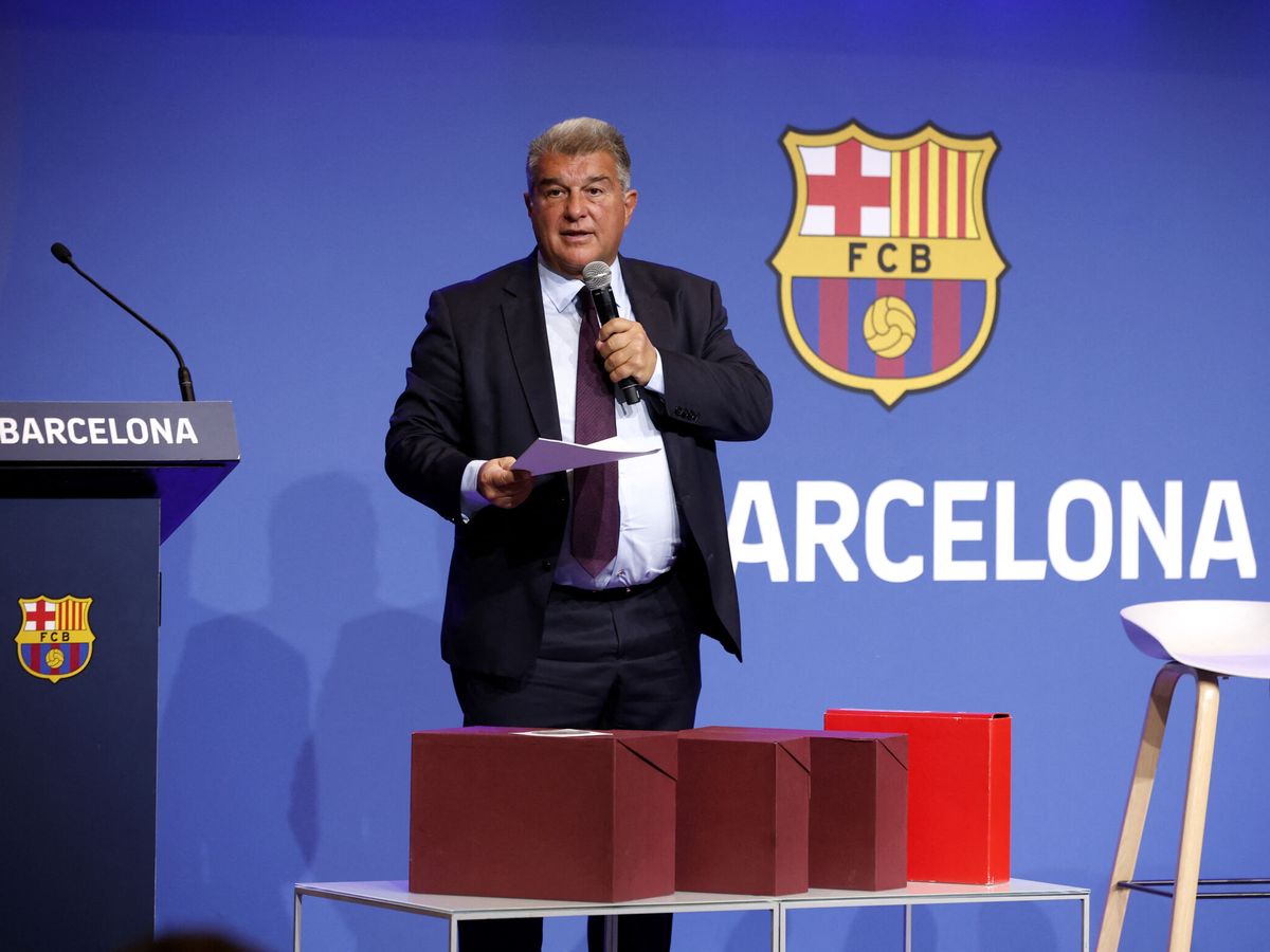 Foto: El presidente del FC Barcelona, Joan Laporta. (Reuters/Albert Gea)