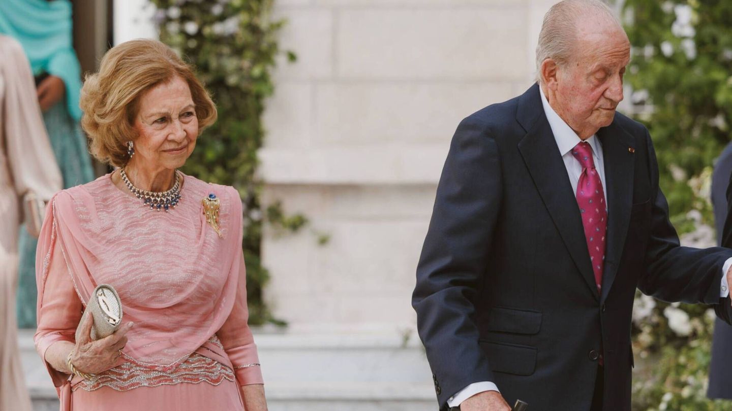 Los reyes eméritos Juan Carlos I y Sofía, en la boda real de Jordania. (RHC)